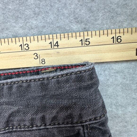 Tommy Hilfiger Freedom Boot Cut Jeans Womens 6R Black Slim Fit Low Rise Y2K Vibe - Picture 5 of 8